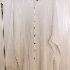 NWT White We The Free Daydream Button Down Tunic Top